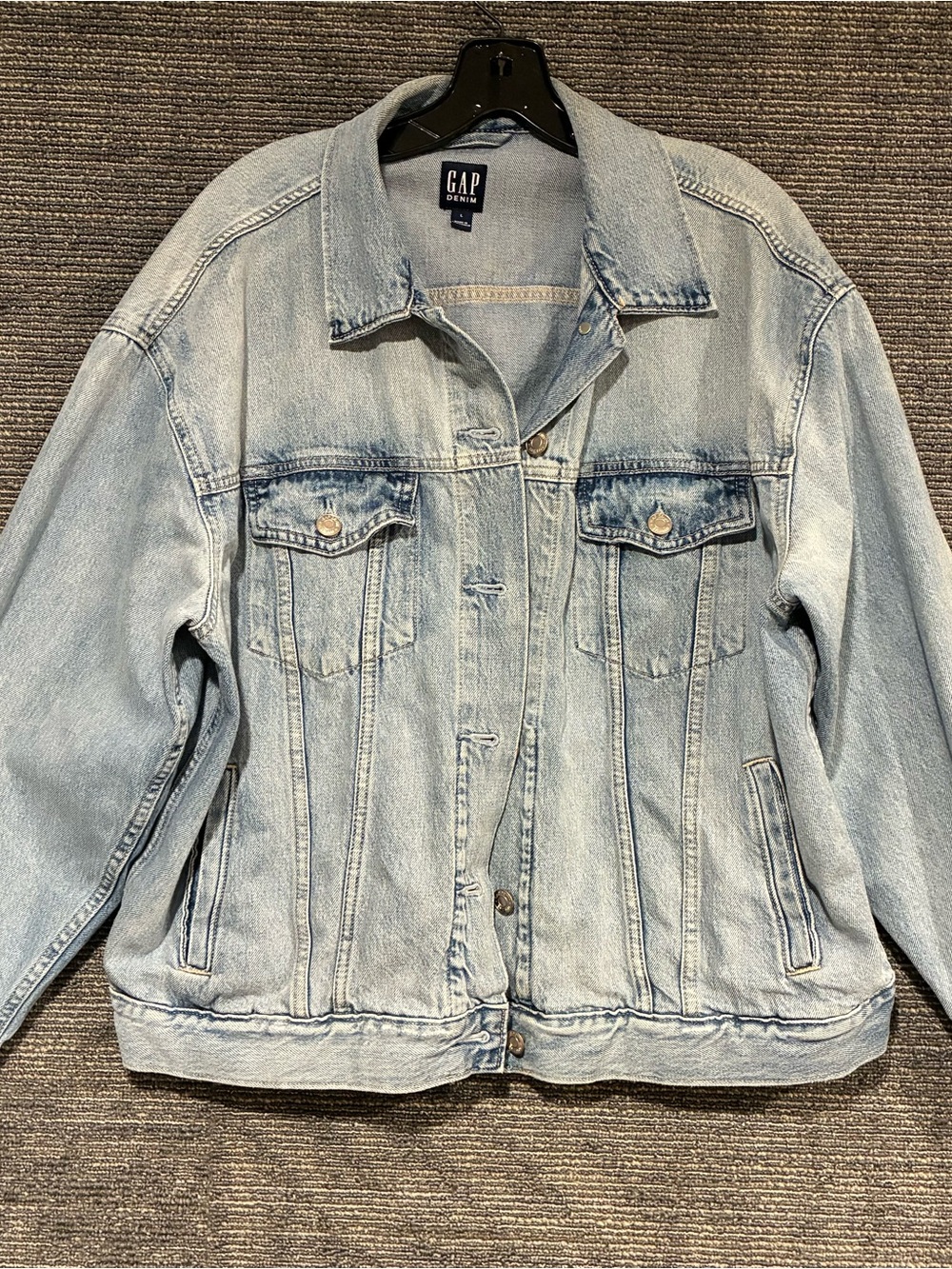 GAP Light Blue Washed Denim Jean Jacket - Women's Sz L